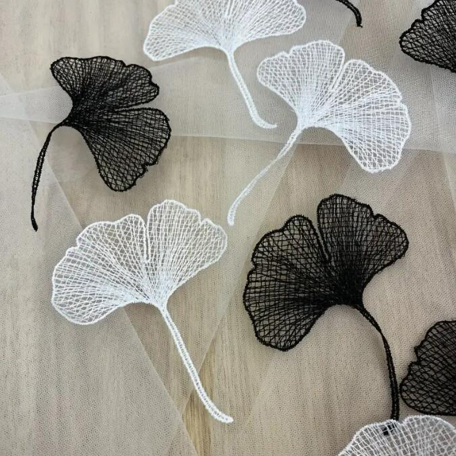 3D Printing On Fabric - 5 pezzi di pizzo bianco e