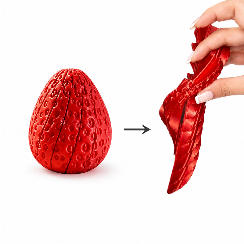3D Printing Egg - Uovo a forma di fragola intrecciata