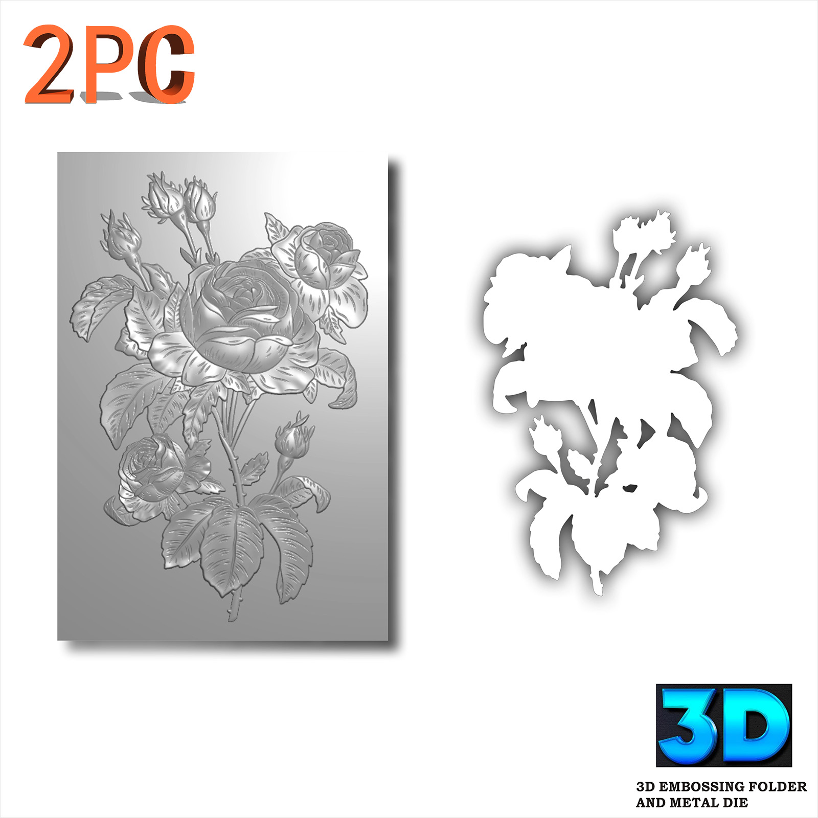 3D Printing Card - Set di 2 Pezzi per Scrapbooking:
