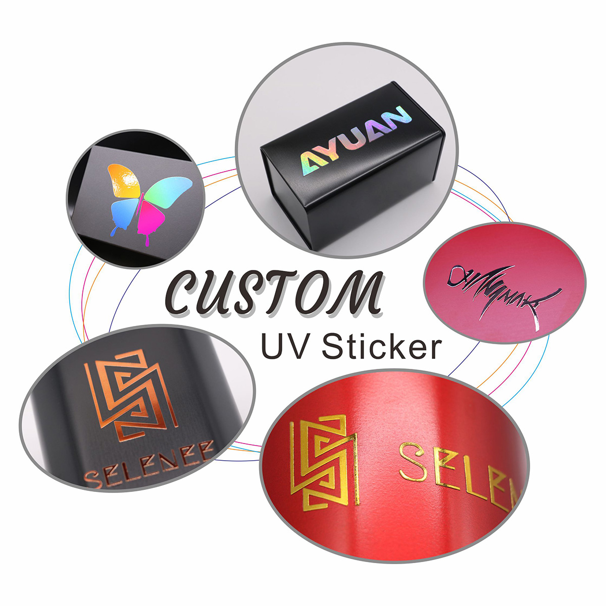 3D Printing Quotes - 30Pcs adesivi UV personalizzati nome personale