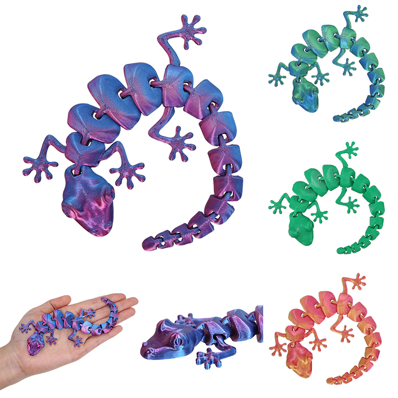 3D Printing Lizard - Decorazione animale con articolazioni flessibili geco