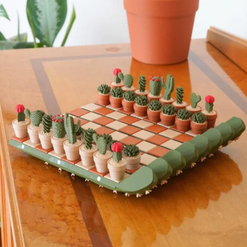 Set di scacchi a forma di cact - 3D Printing Chess recensione e prezzo