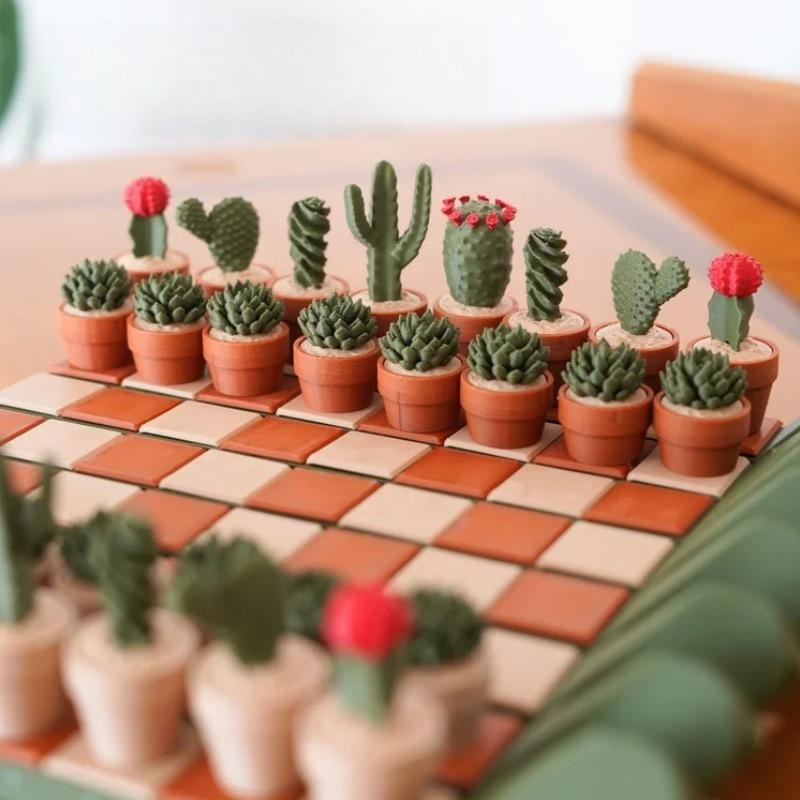 Set di scacchi a forma di cact - 3D Printing Chess recensione e prezzo
