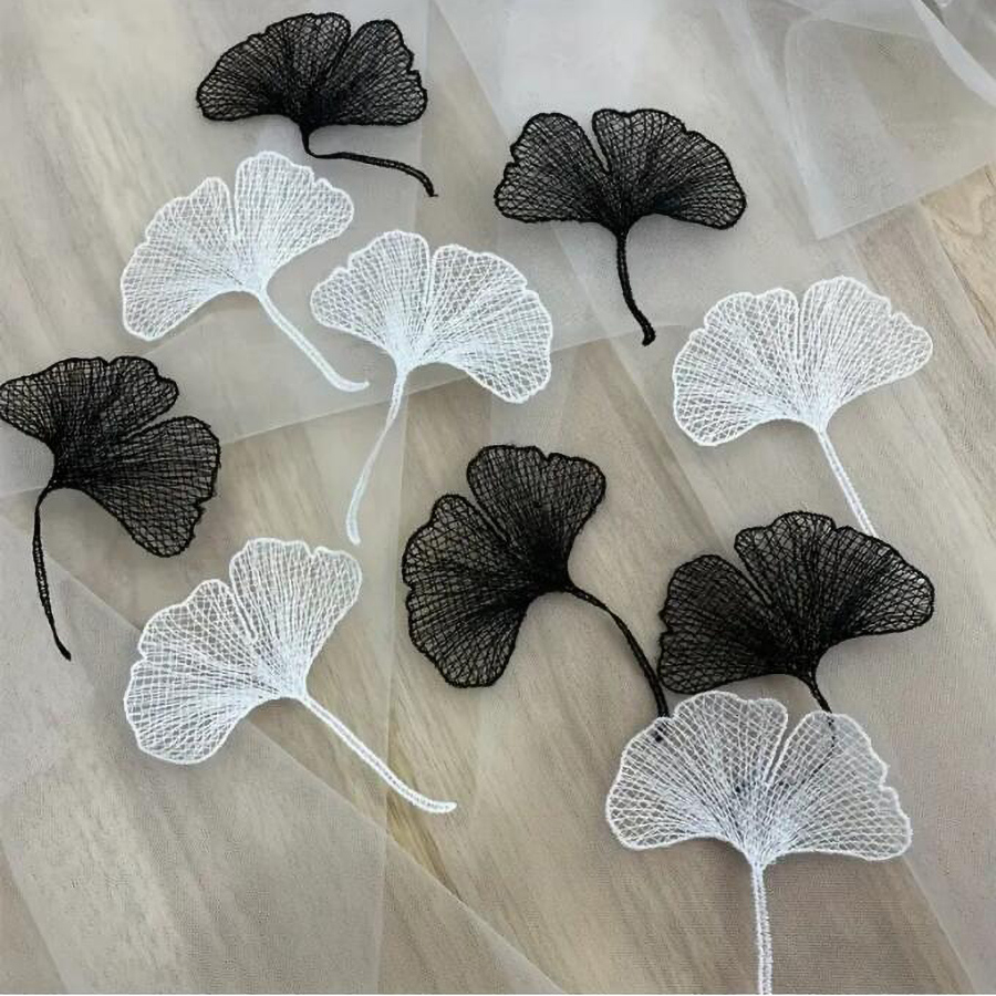 5 pezzi di pizzo bianco e nero - 3D Printing On Fabric recensione e prezzo