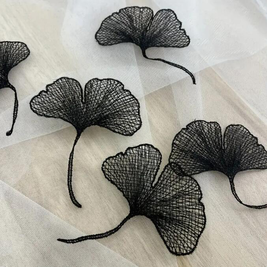 5 pezzi di pizzo bianco e nero - 3D Printing On Fabric recensione e prezzo