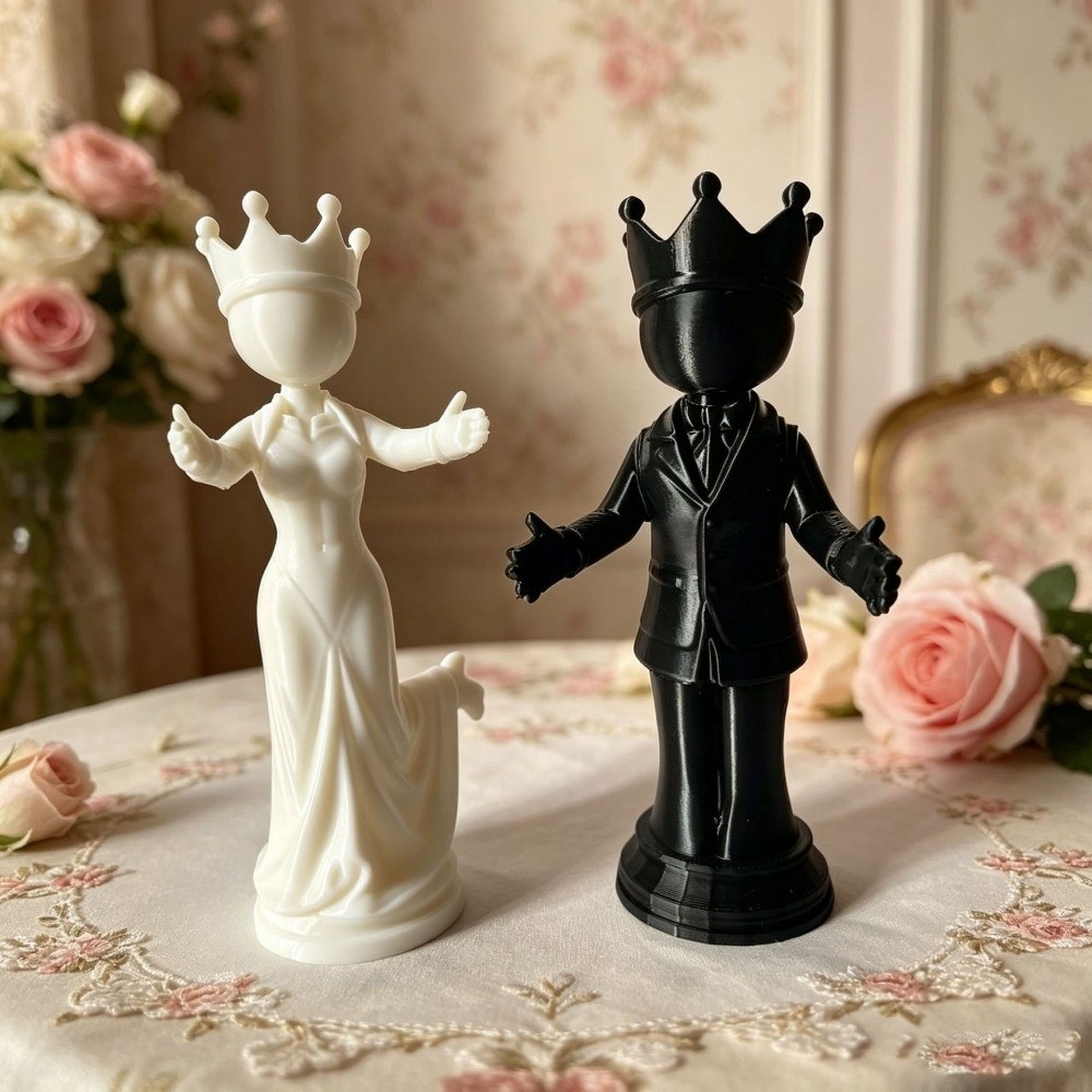 2 Pezzi Statua di Coppia di Am - 3D Printing Chess recensione e prezzo