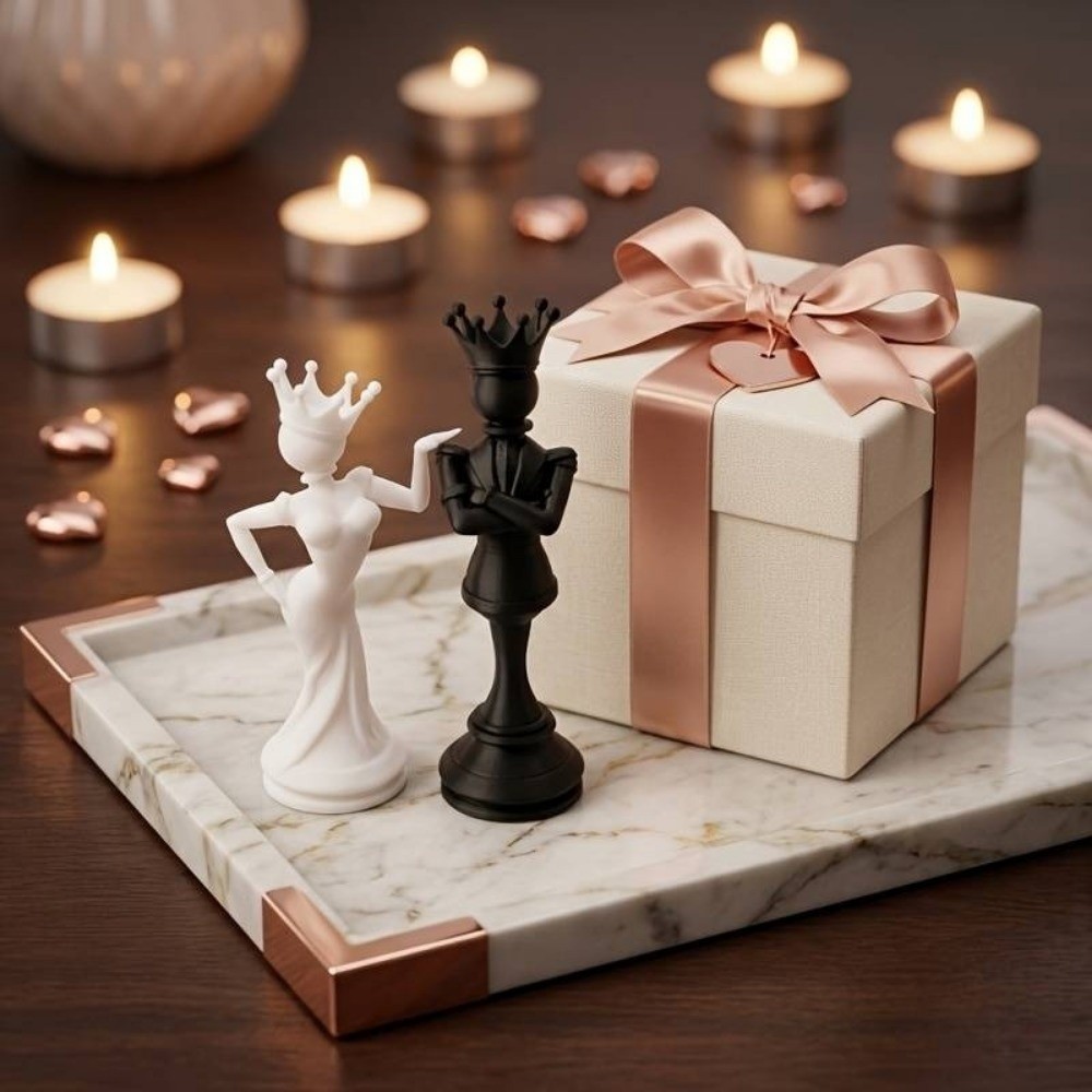 2 Pezzi Statua di Coppia di Am - 3D Printing Chess recensione e prezzo